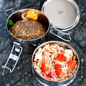 Rund bentobox madkasse med flere rum