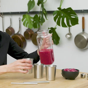 GlassJug – blå låg